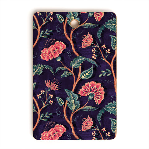 Byre Wilde Indienne Vine Deep Coral Cutting Board Rectangle