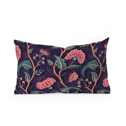 Byre Wilde Indienne Vine Deep Coral Oblong Throw Pillow