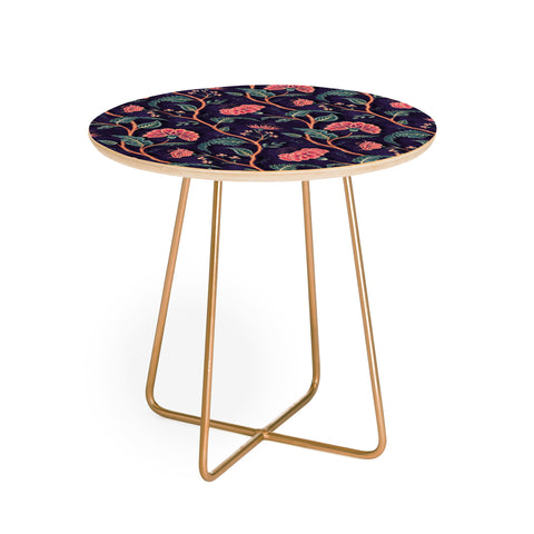 Byre Wilde Indienne Vine Deep Coral Round Side Table