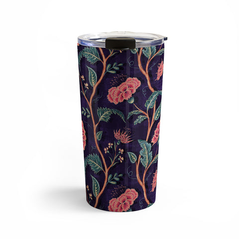 Byre Wilde Indienne Vine Deep Coral Travel Mug
