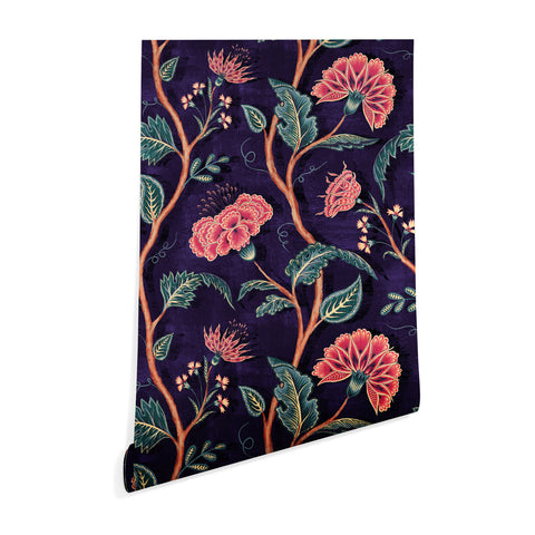 Byre Wilde Indienne Vine Deep Coral Wallpaper