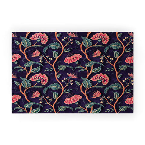 Byre Wilde Indienne Vine Deep Coral Welcome Mat