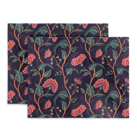 Byre Wilde Indienne Vine Deep Coral Placemat