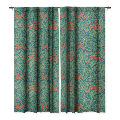 Byre Wilde Jungle Fawn and Cat Blackout Window Curtain