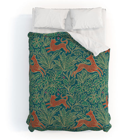 Byre Wilde Jungle Fawn and Cat Duvet Cover