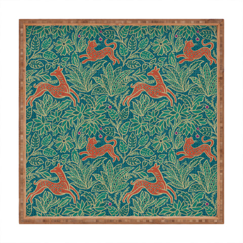 Byre Wilde Jungle Fawn and Cat Square Tray