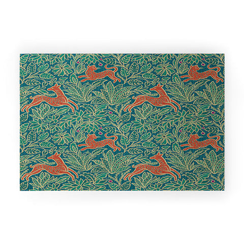Byre Wilde Jungle Fawn and Cat Welcome Mat