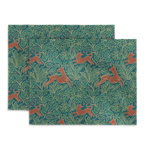 Byre Wilde Jungle Fawn and Cat Placemat