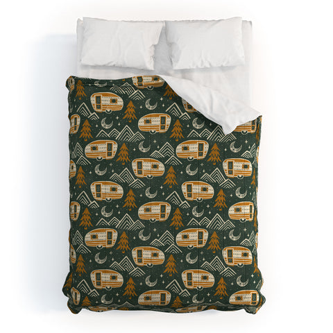 Byre Wilde Little Camper forest green Comforter