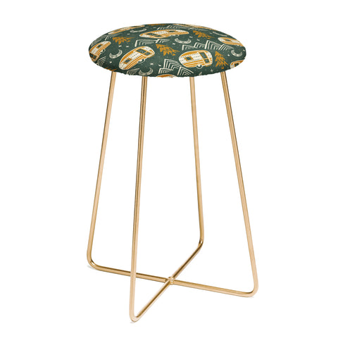 Byre Wilde Little Camper forest green Counter Stool