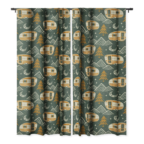 Byre Wilde Little Camper forest green Blackout Non Repeat