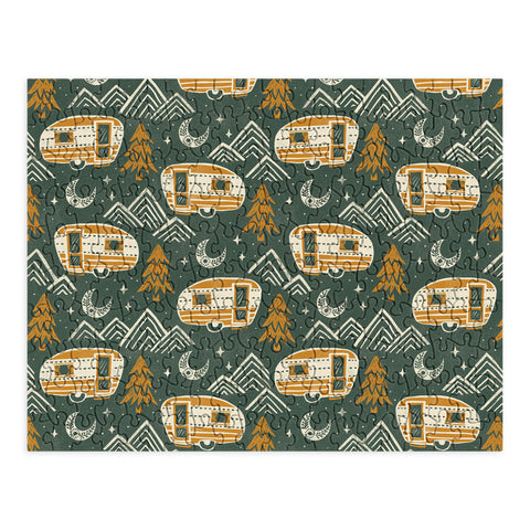 Byre Wilde Little Camper forest green Puzzle