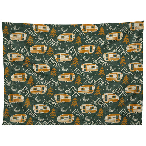 Byre Wilde Little Camper forest green Tapestry