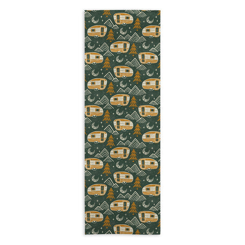 Byre Wilde Little Camper forest green Yoga Towel