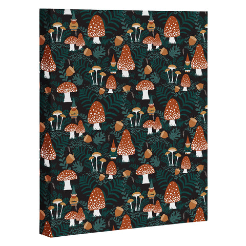 Byre Wilde Mushroom Forest Gnomes Art Canvas