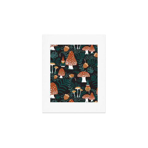 Byre Wilde Mushroom Forest Gnomes Art Print