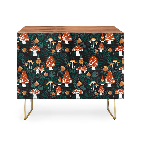 Byre Wilde Mushroom Forest Gnomes Credenza