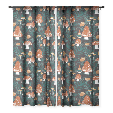 Byre Wilde Mushroom Forest Gnomes Sheer Non Repeat