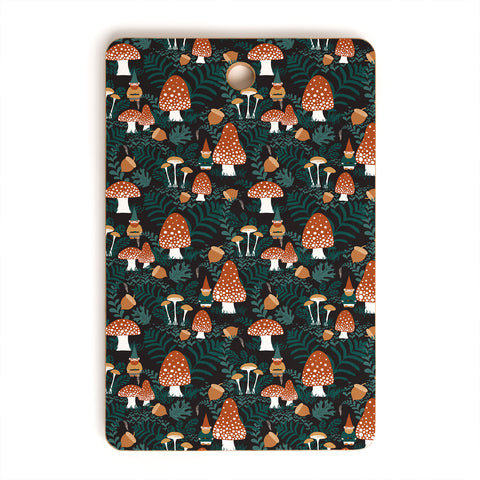 Byre Wilde Mushroom Forest Gnomes Cutting Board Rectangle