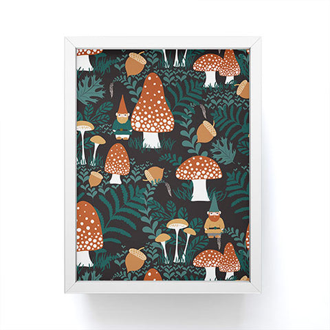Byre Wilde Mushroom Forest Gnomes Framed Mini Art Print