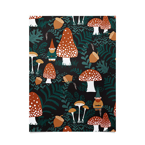 Byre Wilde Mushroom Forest Gnomes Poster