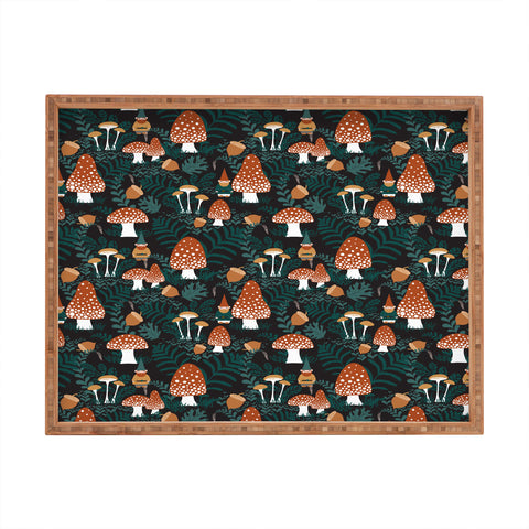 Byre Wilde Mushroom Forest Gnomes Rectangular Tray