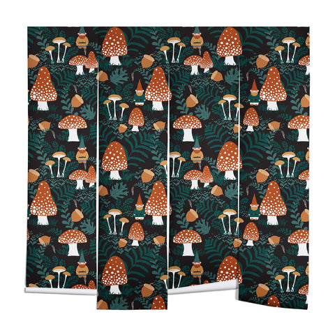 Byre Wilde Mushroom Forest Gnomes Wall Mural