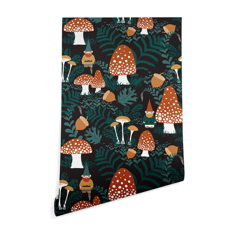 Byre Wilde Mushroom Forest Gnomes Wallpaper