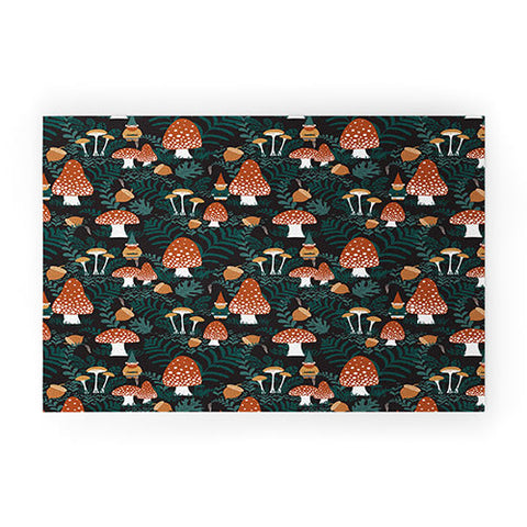Byre Wilde Mushroom Forest Gnomes Welcome Mat