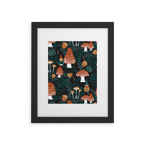 Byre Wilde Mushroom Forest Gnomes Framed Art Print