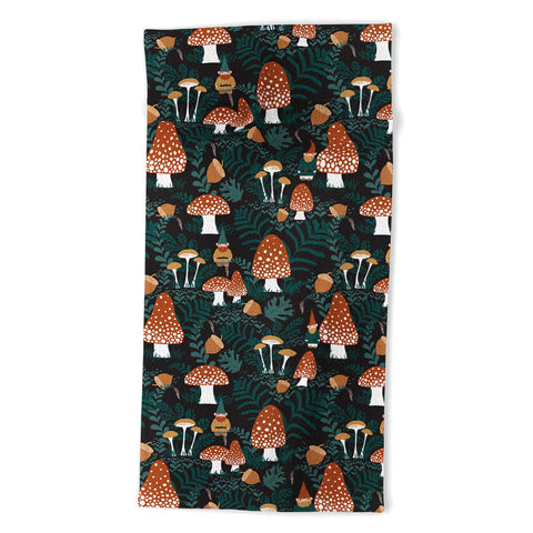 Byre Wilde Mushroom Forest Gnomes Beach Towel