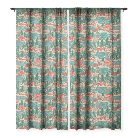 Byre Wilde North Country Summer vintage Sheer Window Curtain