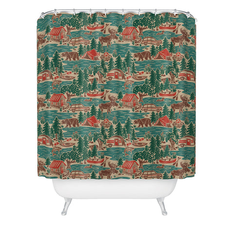 Byre Wilde North Country Summer vintage Shower Curtain