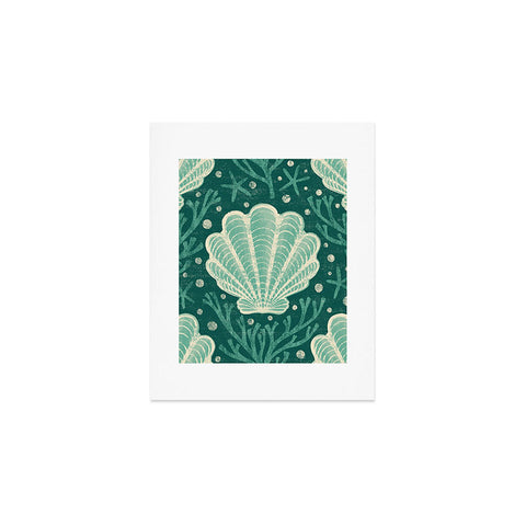 Byre Wilde Seashell sea green Art Print