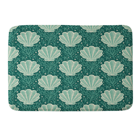 Byre Wilde Seashell sea green Memory Foam Bath Mat