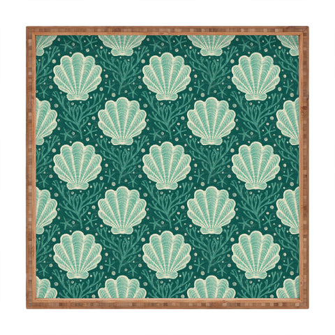 Byre Wilde Seashell sea green Square Tray