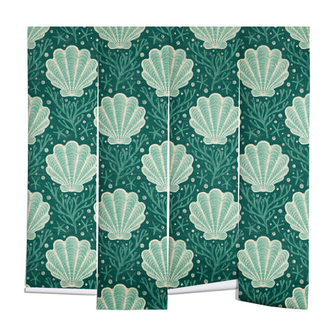 Byre Wilde Seashell sea green Wall Mural