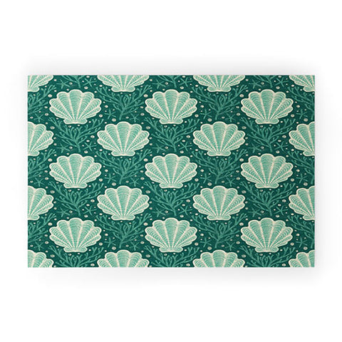 Byre Wilde Seashell sea green Welcome Mat
