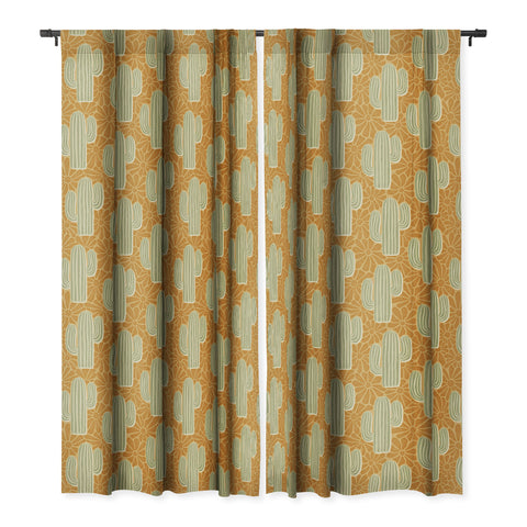 Byre Wilde Sonora gold and sage Blackout Window Curtain