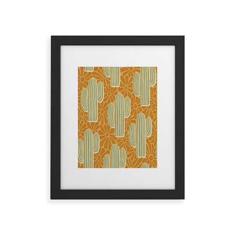 Byre Wilde Sonora gold and sage Framed Art Print