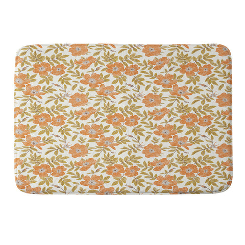 Byre Wilde Wild Mountain Roses vintage Memory Foam Bath Mat