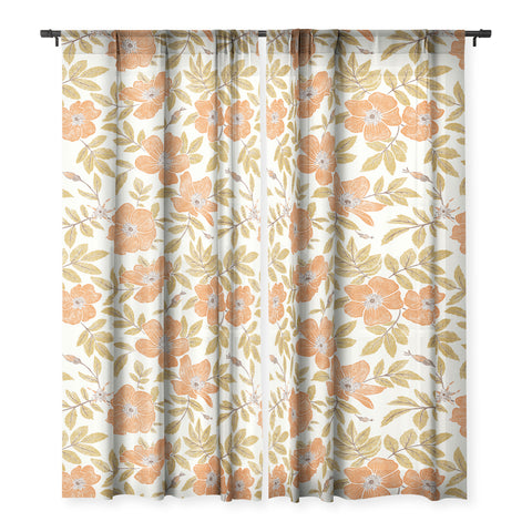 Byre Wilde Wild Mountain Roses vintage Sheer Non Repeat