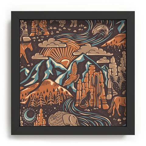 Byre Wilde Wild West Brown Orange Blue Recessed Framing Square