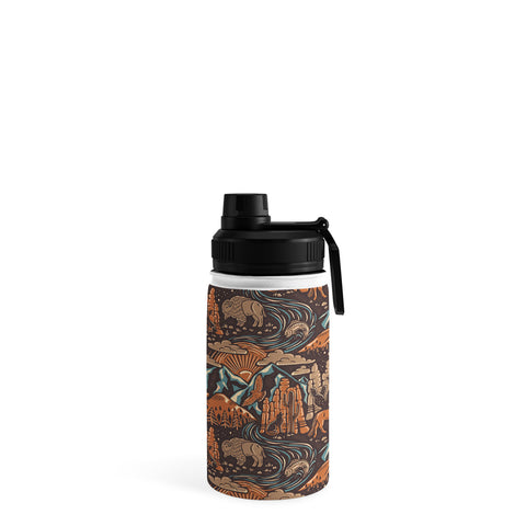 Byre Wilde Wild West Brown Orange Blue Water Bottle