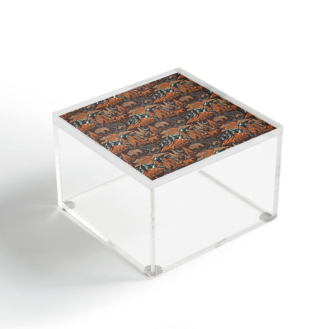 Byre Wilde Wild West Brown Orange Blue Acrylic Box