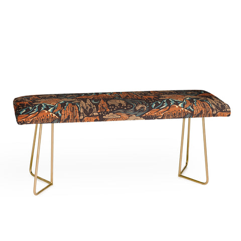 Byre Wilde Wild West Brown Orange Blue Bench