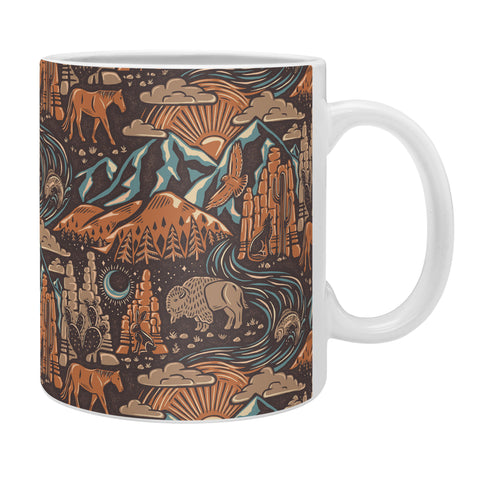 Byre Wilde Wild West Brown Orange Blue Coffee Mug