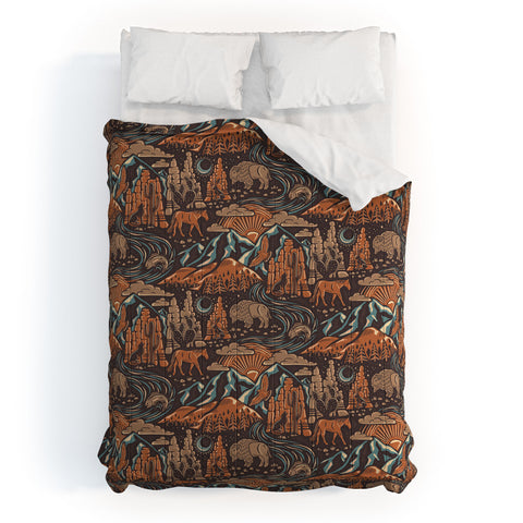 Byre Wilde Wild West Brown Orange Blue Comforter
