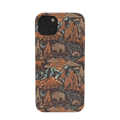 Byre Wilde Wild West Brown Orange Blue Phone Case