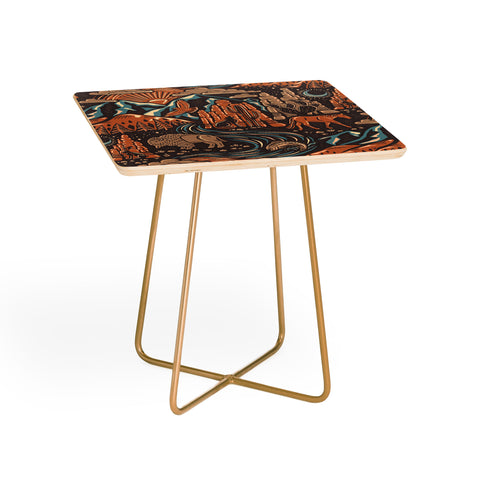Byre Wilde Wild West Brown Orange Blue Side Table